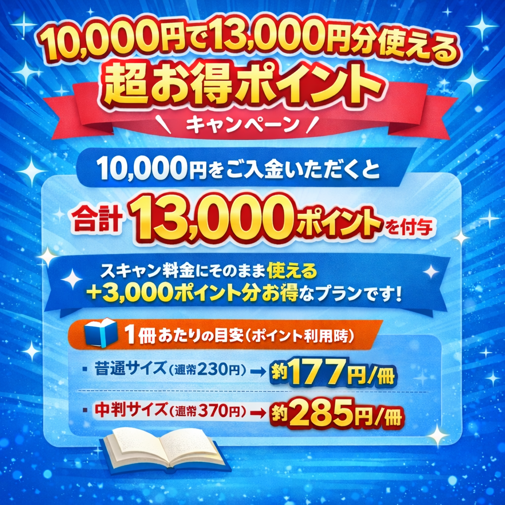 10,000円で13,000円分使える超お得ポイント